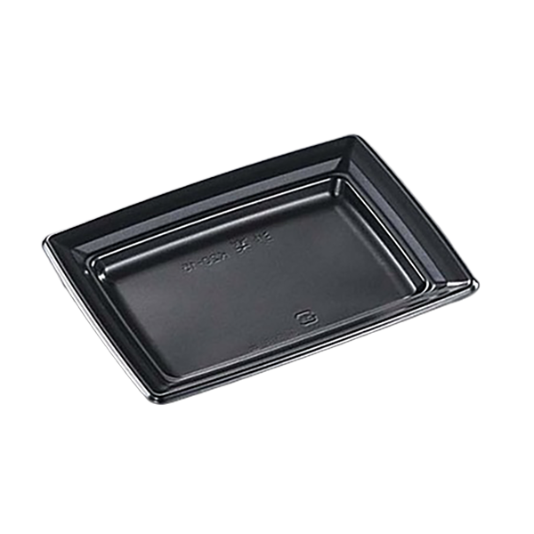 CT沙楽 K20-15 BK｜黒で高級感あふれる和風弁当容器 | テンマーケット